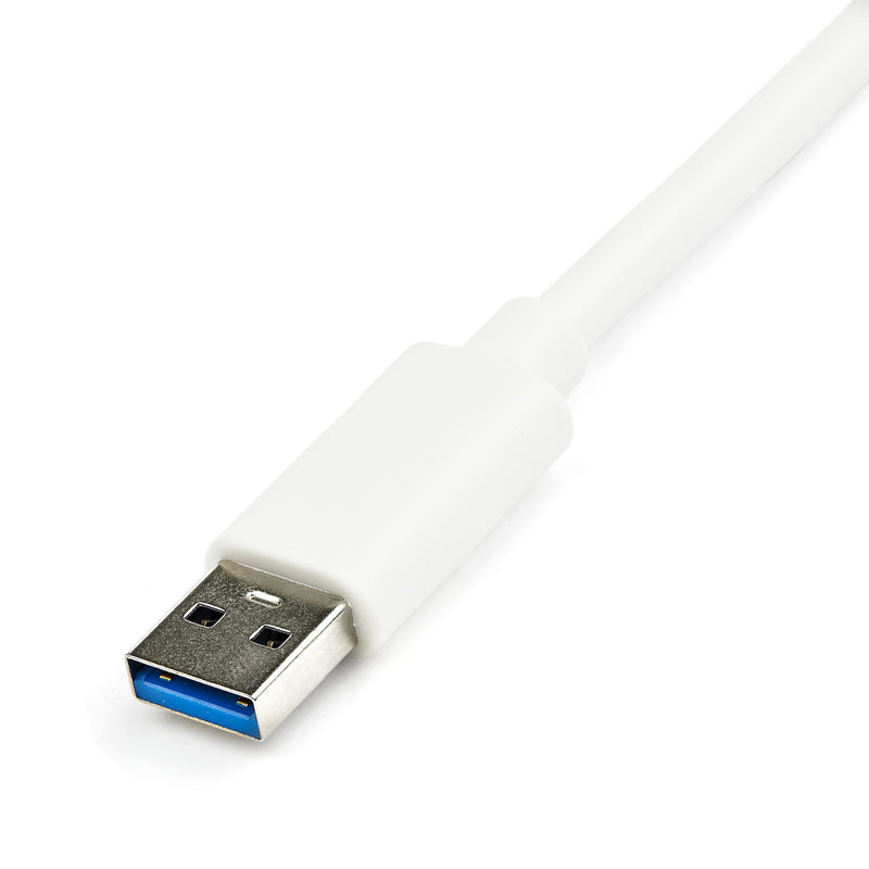 StarTech.com USB 3.0 Gigabit Ethernet Lan Adapter mit USB Port - Weiß
