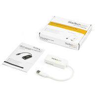 StarTech.com USB 3.0 Gigabit Ethernet Lan Adapter mit USB Port - Weiß
