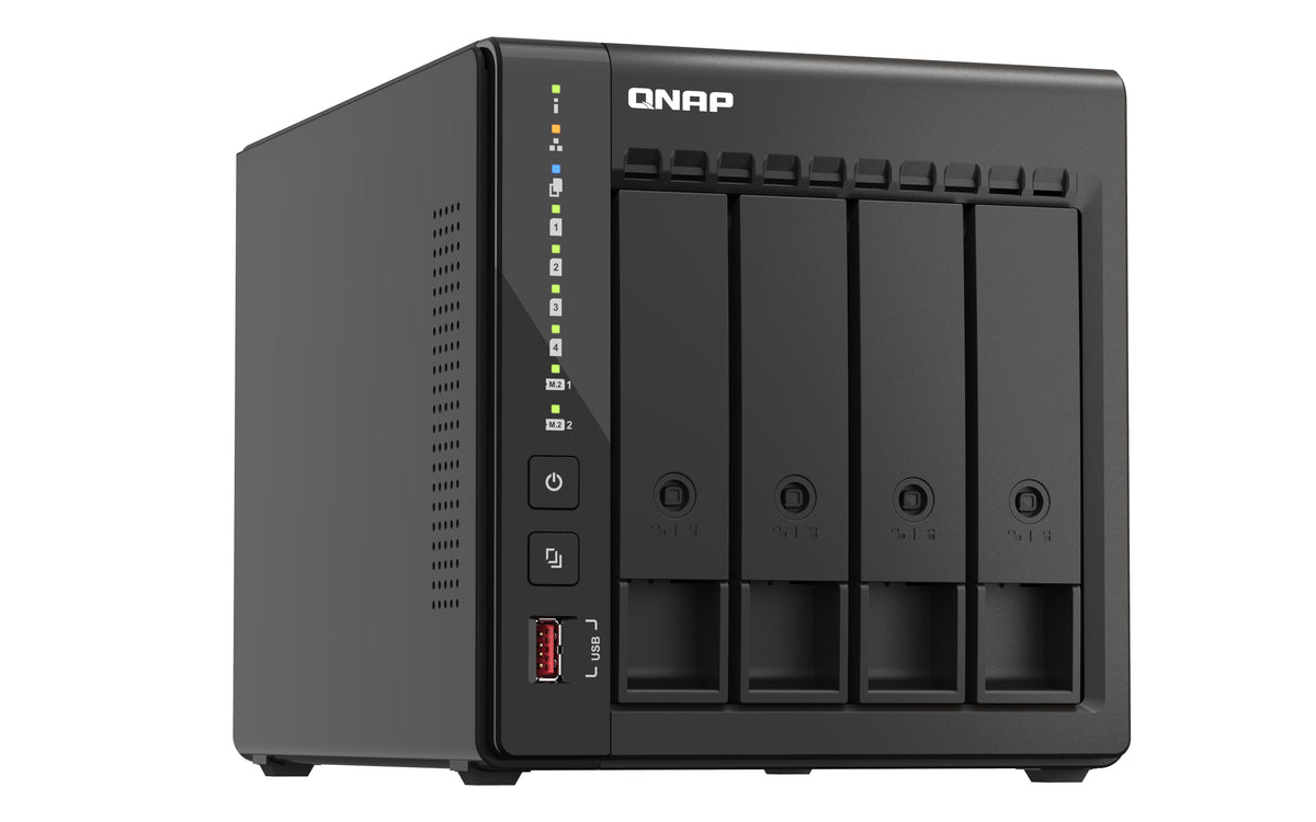 QNAP QVP-41C NAS & Speicherserver Tower Intel® Celeron® J6412 8 GB DDR4 0 TB Schwarz