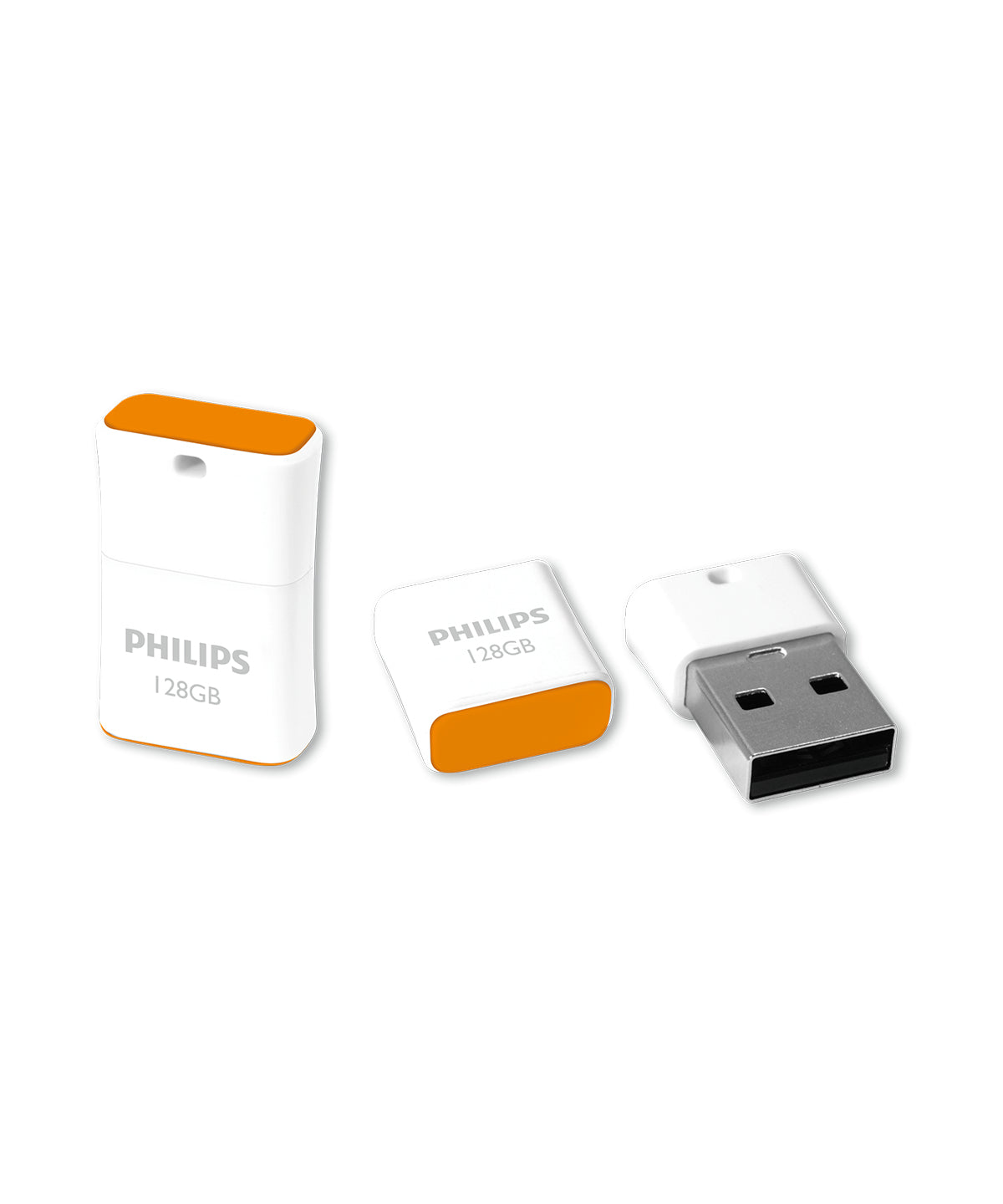Philips Pico USB-Stick 128 GB USB Typ-A 2.0 Orange, Weiß
