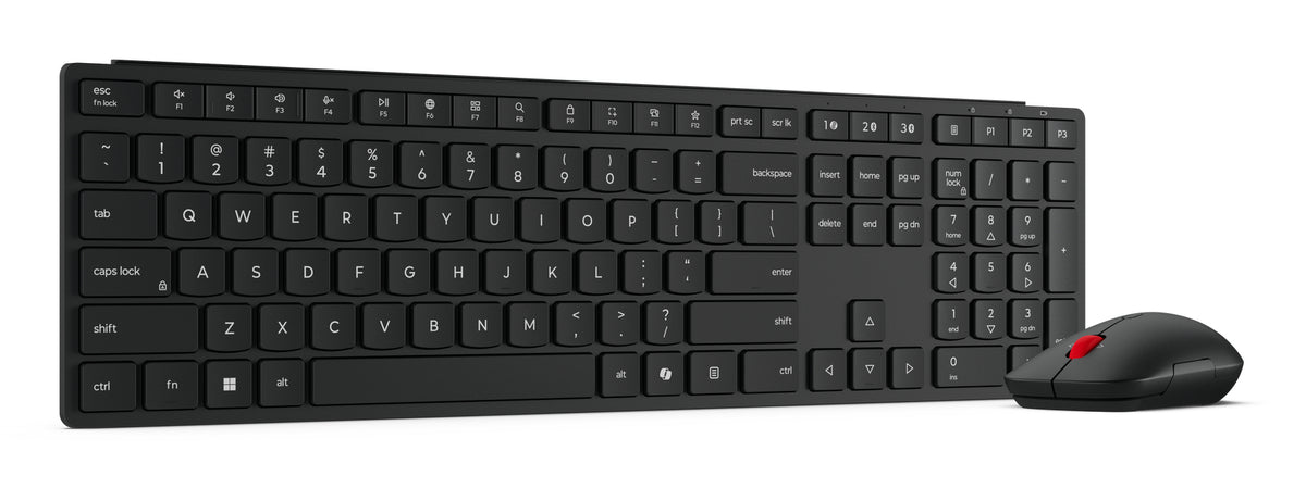 Lenovo 4X31S04843 Tastatur Maus enthalten Büro RF Wireless + Bluetooth Französisch, Deutsch Schwarz