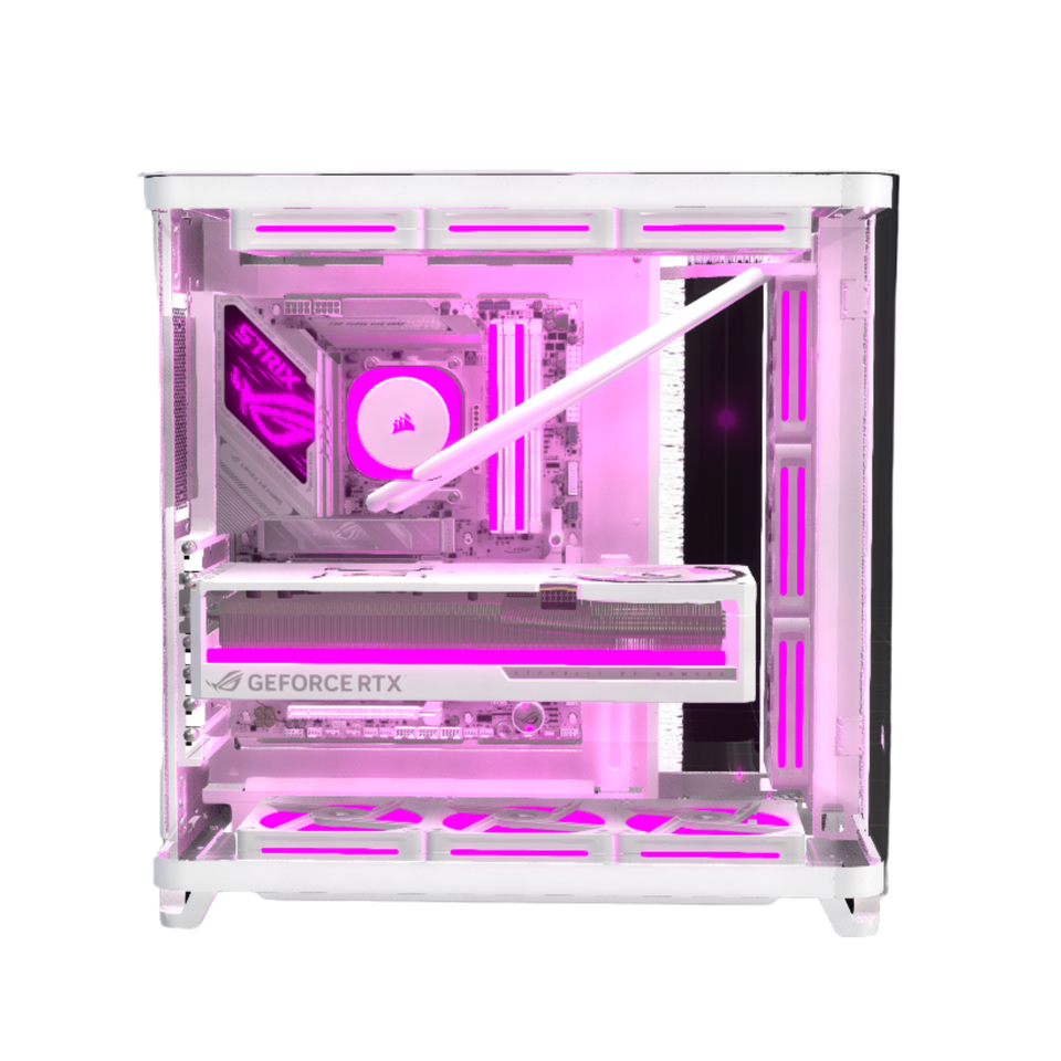 Corsair iCUE LINK Gaming-PC Pixel Peak Weiss · Ryzen 9 9950X3D · RTX 5090 32 GB