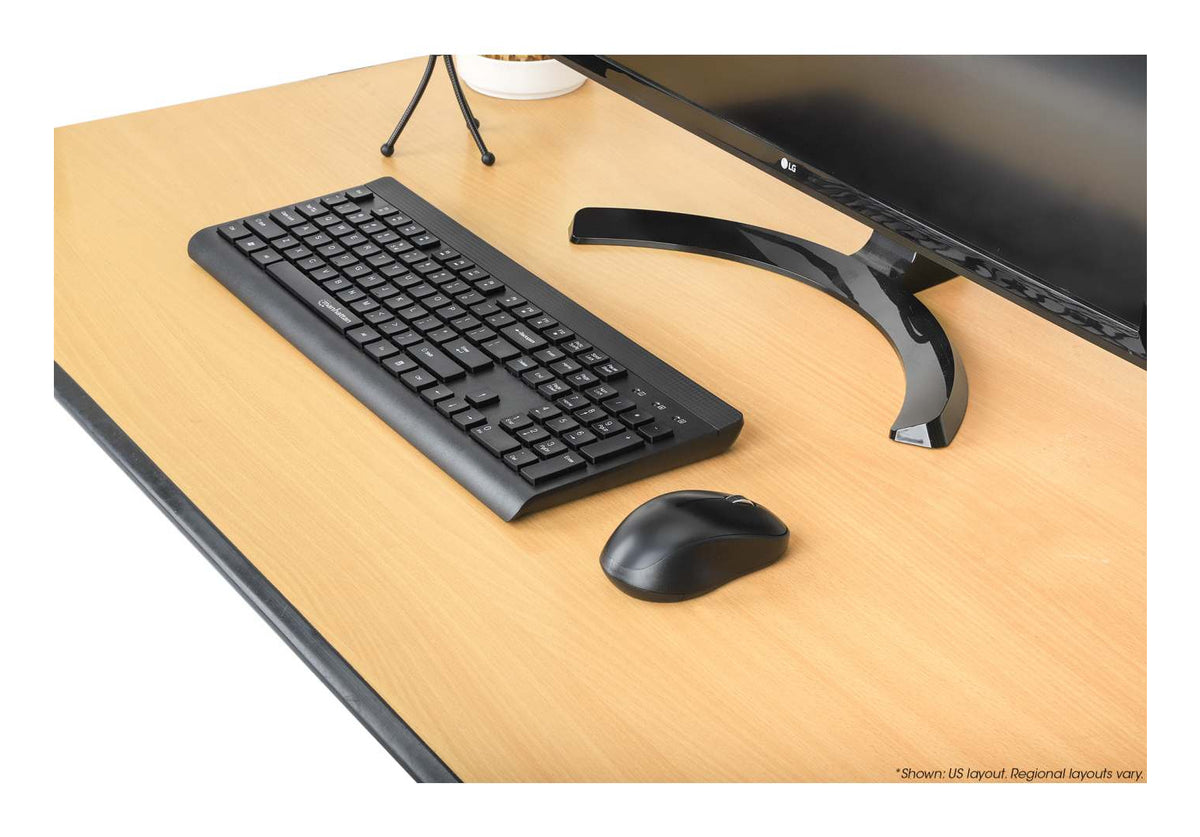 Manhattan 180771 Tastatur Maus enthalten Universal RF Wireless QWERTY Schwarz