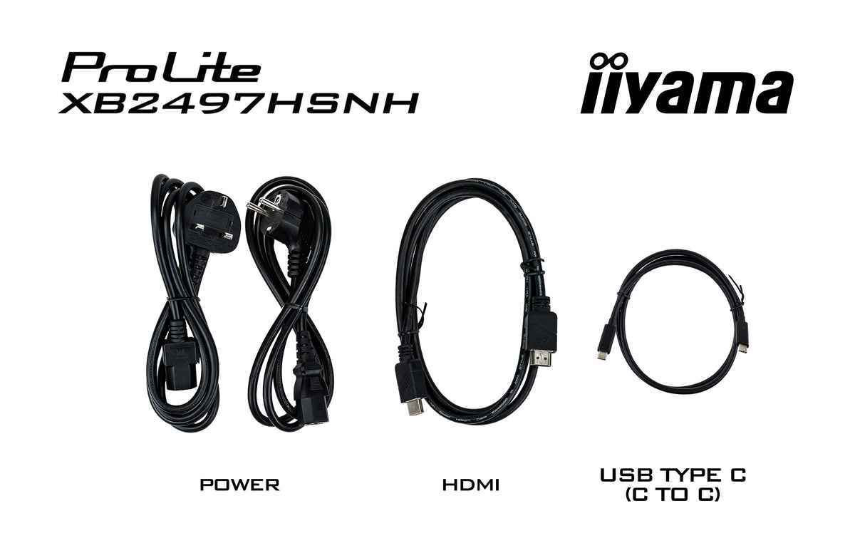 iiyama ProLite XB2497HSNH-B1 24IN IPS LCD 4MS 1920X1080 350CD/M2 HDMI/DP/USB 2 Computerbildschirm 60,5 cm (23.8") 1920 x 1080 Pixel Full HD Schwarz