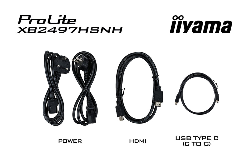 iiyama ProLite XB2497HSNH-B1 24IN IPS LCD 4MS 1920X1080 350CD/M2 HDMI/DP/USB 2 Computerbildschirm 60,5 cm (23.8") 1920 x 1080 Pixel Full HD Schwarz