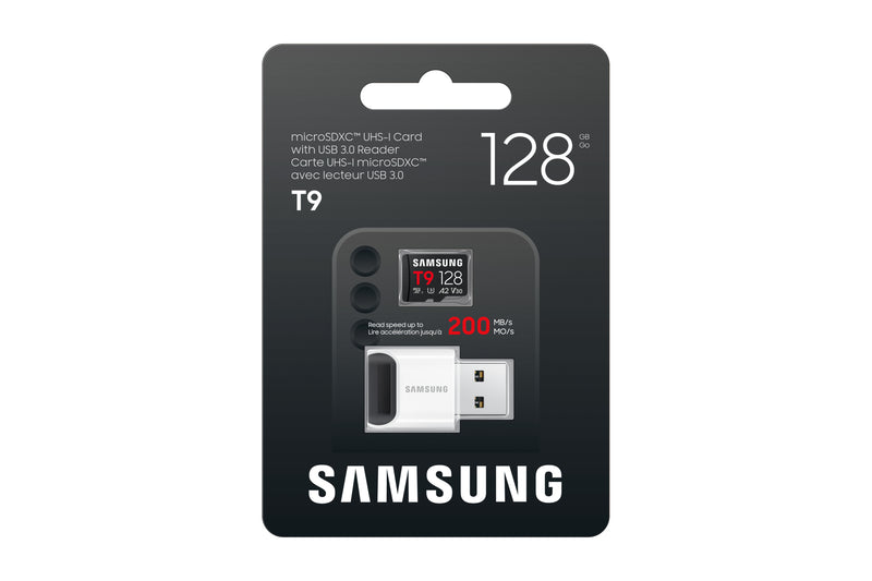 Samsung T9 microSDXC™ UHS-I Speicherkarte - 128 GB mit USB-Kartenleser ‎ ‎