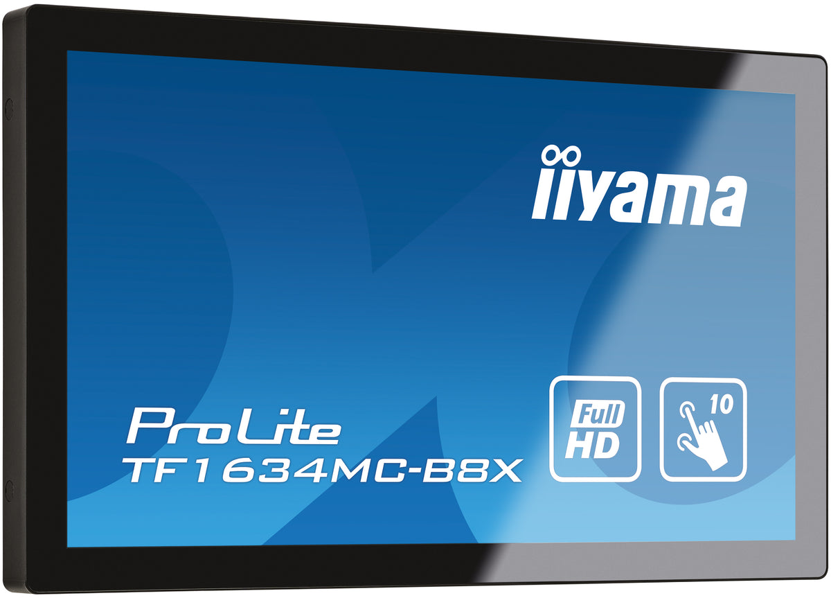iiyama ProLite TF1634MC-B8X Computerbildschirm 39,6 cm (15.6") 1920 x 1080 Pixel Full HD LED Touchscreen Multi-Nutzer Schwarz