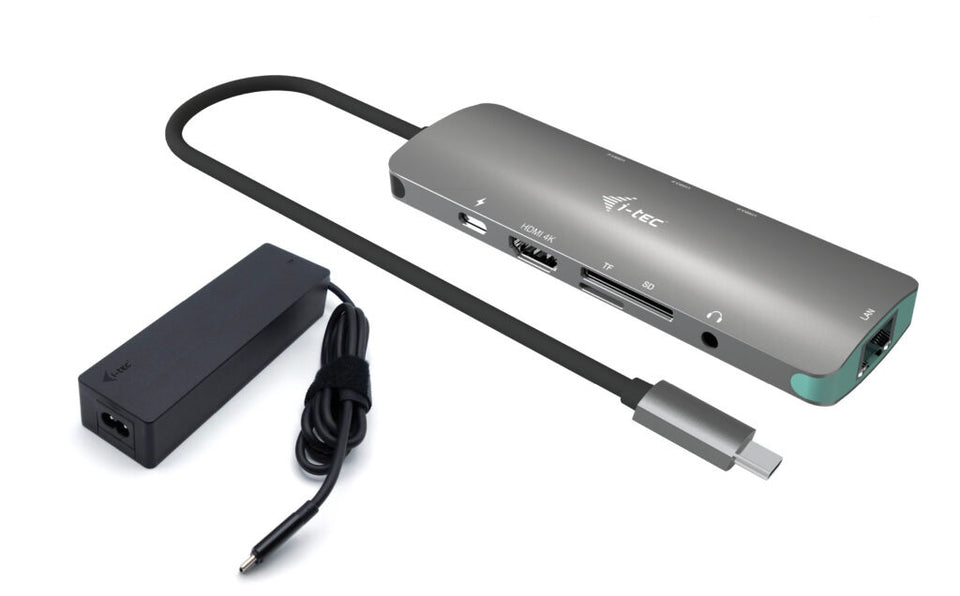 i-tec USB-C Station d'accueil Nano en métal 4K HDMI LAN avec Power Delivery 100W + Chargeur Universel 100W