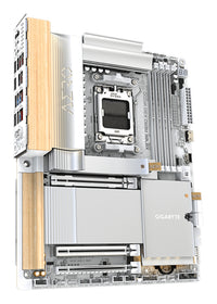 GIGABYTE X870E AERO X3D WOOD Mainboard - Unterstützt AMD Ryzen 9000 CPUs, digitales 16+2+2-Phasen-VRM, bis zu 9000Hz DDR5 (O.C.), 2xPCIe 5.0 + 2xPCIe 4.0, Wi-Fi 7, 5GbE LAN, USB 4