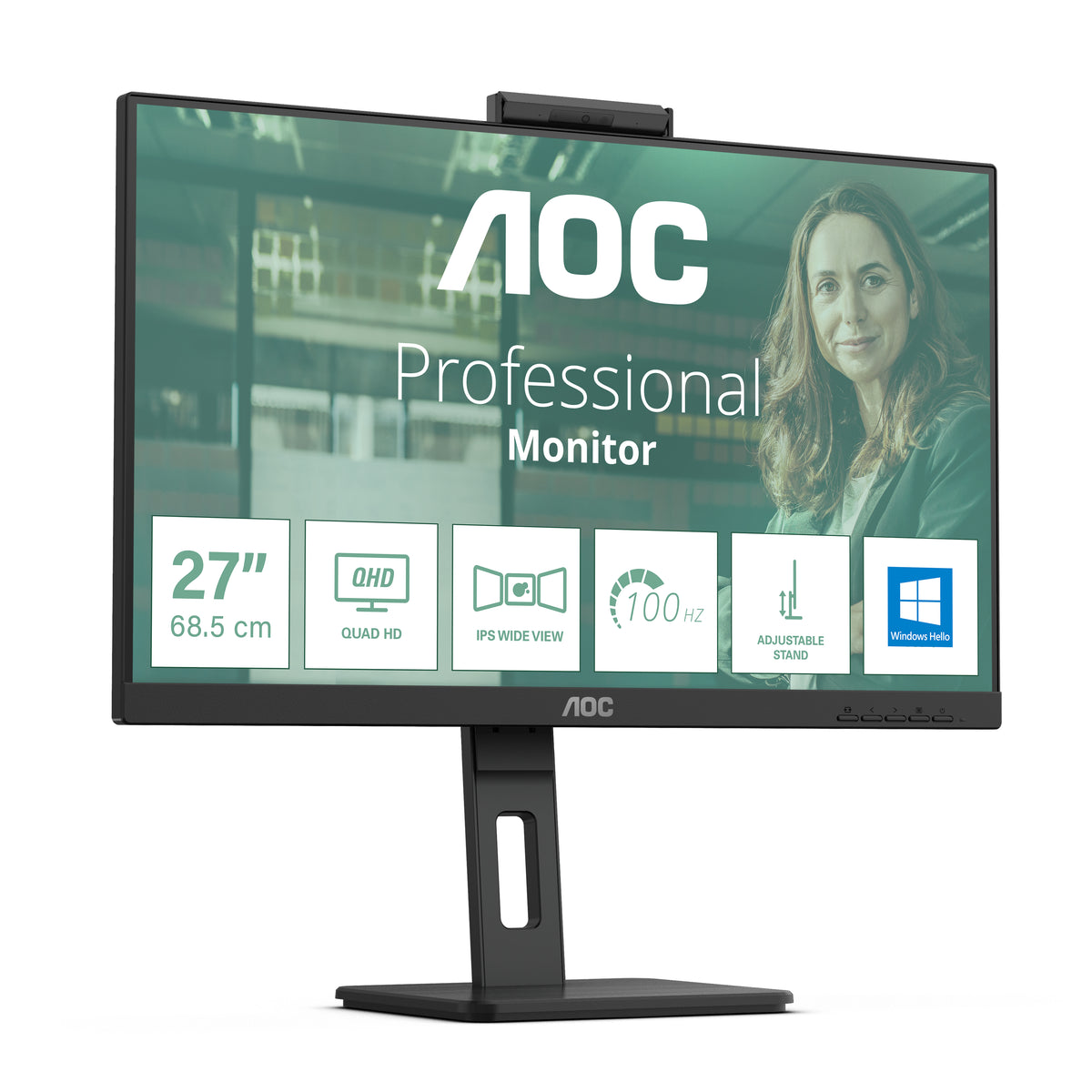 AOC Q27P3CW Computerbildschirm 68,6 cm (27") 2560 x 1440 Pixel Quad HD LED Schwarz
