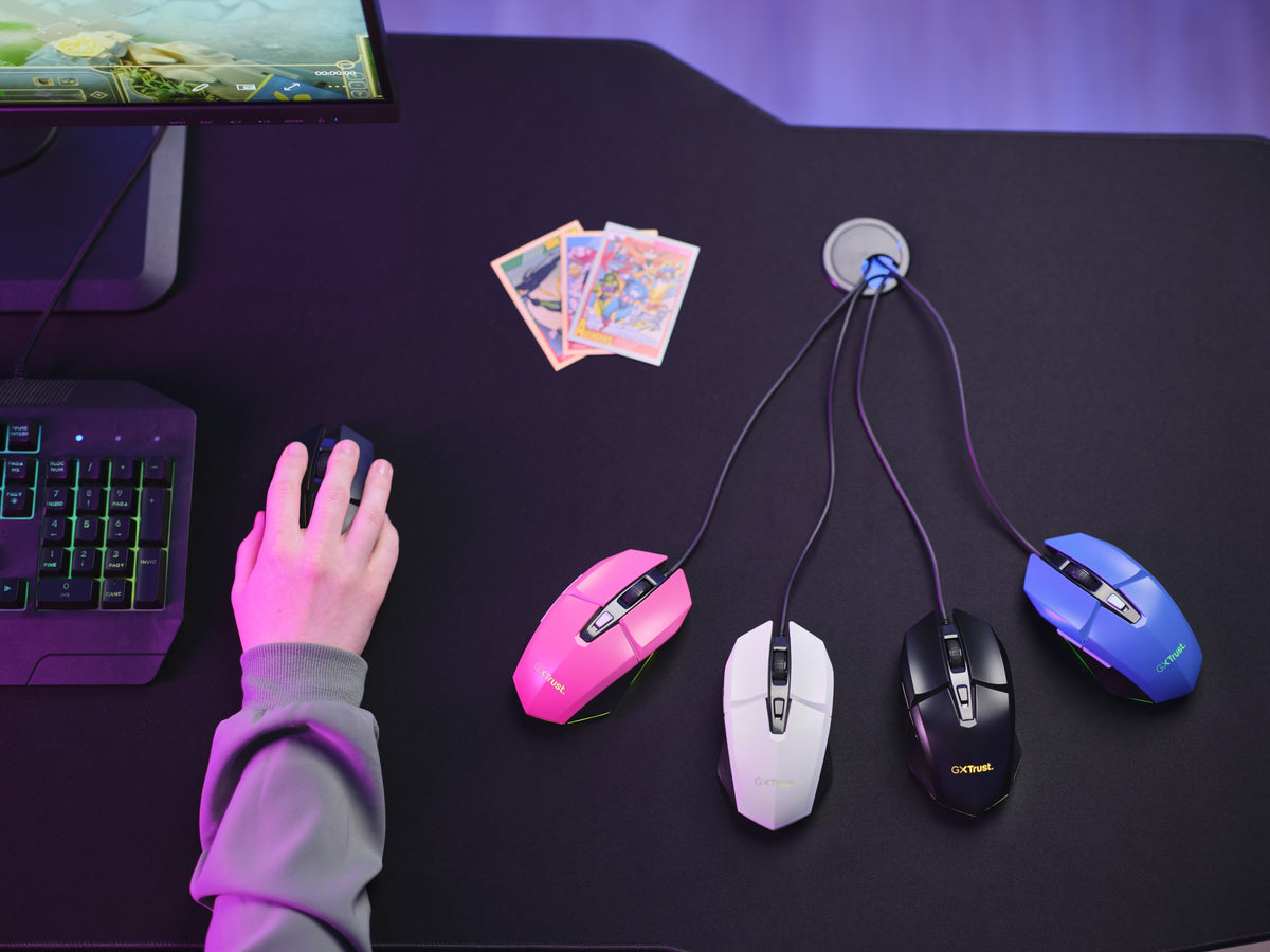 Trust GXT 109 Felox Maus Gaming rechts USB Typ-A Optisch 6400 DPI