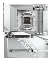 GIGABYTE B850 AORUS STEALTH ICE Mainboard – Unterstützt AMD Ryzen 9000 Serie CPUs, digitales 14+2+2 Phasen VRM, bis zu 8200 MHz DDR5 (OC), 2 x PCIe 5.0 + 2 x PCIe 4.0 M.2, Wi-Fi 7, 5 GbE LAN, USB 3.2 Gen 2