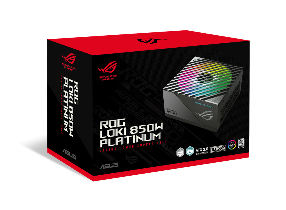 ASUS ROG Loki SFX-L 850W Platinum Netzteil 24-pin ATX Schwarz, Silber