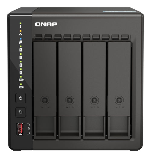 QNAP TS-453E NAS Tower Intel® Celeron® J6412 8 GB 0 TB QNAP QTS Schwarz