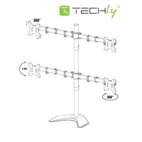 Techly ICA-LCD 2540 Flachbildschirm-Tischhalterung 68,6 cm (27") Tisch/Bank Schwarz