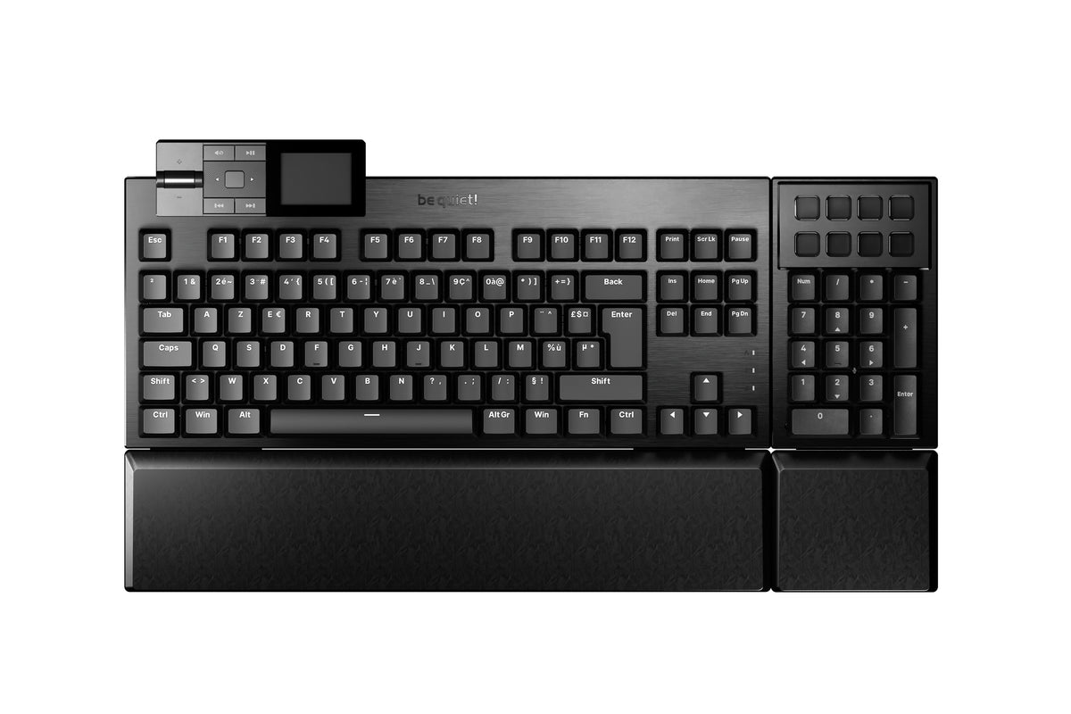 be quiet! Dark Mount Silent Linear FR ISO Tastatur Gaming USB AZERTY Französisch Schwarz