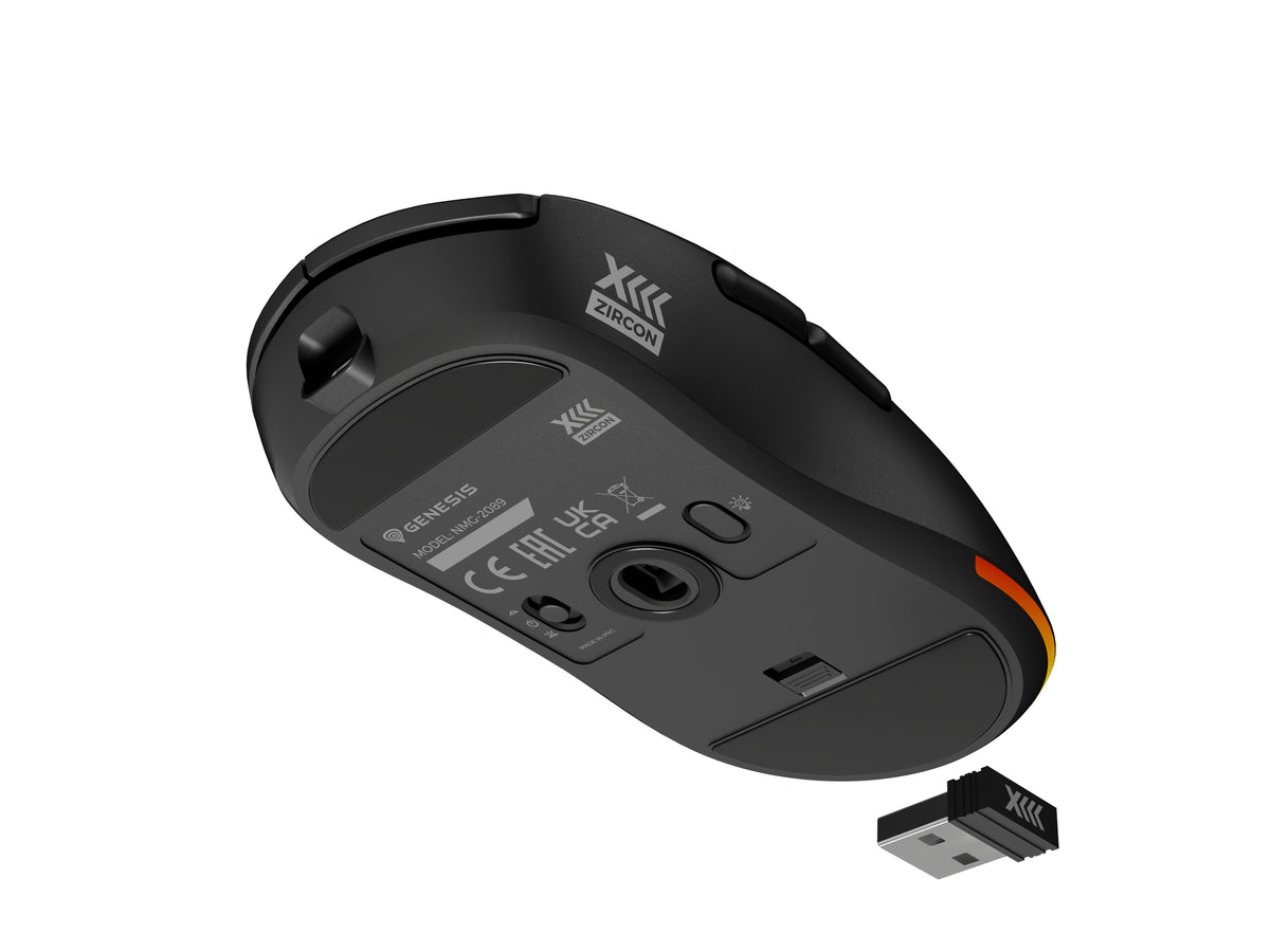GENESIS Zircon XIII Maus Gaming Beidhändig RF Wireless + USB Type-C Optisch 26000 DPI