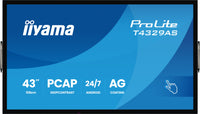 iiyama T4329AS-B1AG Computerbildschirm 108 cm (42.5") 3840 x 2160 Pixel 4K Ultra HD LED Touchscreen Schwarz