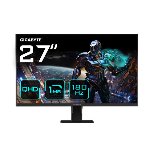 GIGABYTE GS27QA 27" QHD Gaming Monitor - 2560 x 1440 (QHD), 180Hz, 1ms, 300 cd/m², FreeSync, HDR ready, HDMI 2.0, DisplayPort 1.4