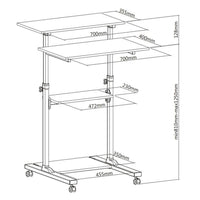Techly ICA-TB TPM-3 Stehschreibtisch Schwarz, Silber