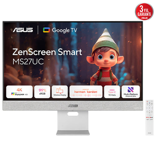 ASUS ZenScreen Smart Monitor MS27UC Computerbildschirm 68,6 cm (27") 3840 x 2160 Pixel 4K Ultra HD LCD Grau