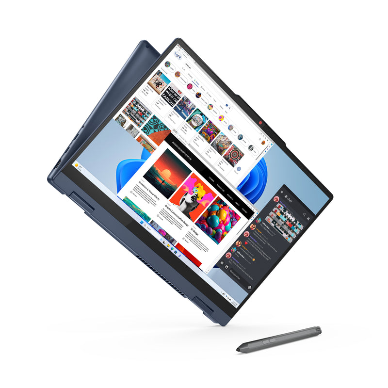 Lenovo IdeaPad 5 2-in-1 14IRH9 Intel® Core™ i5 i5-13420H Hybrid (2-in-1) 35,6 cm (14") Touchscreen WUXGA 16 GB LPDDR5x-SDRAM 512 GB SSD Wi-Fi 6 (802.11ax) Windows 11 Home Deutsch Blau