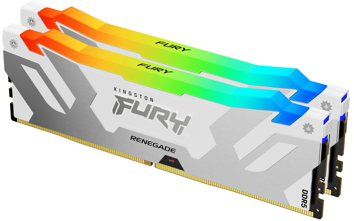 Kingston Technology FURY 64GB 6400MT/s DDR5 CL32 DIMM (2er-Kits) Renegade RGB Weiß XMP