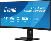 iiyama ProLite XCB3494WQSU-B1 Computerbildschirm 86,4 cm (34") 3440 x 1440 Pixel UltraWide Quad HD LED Schwarz