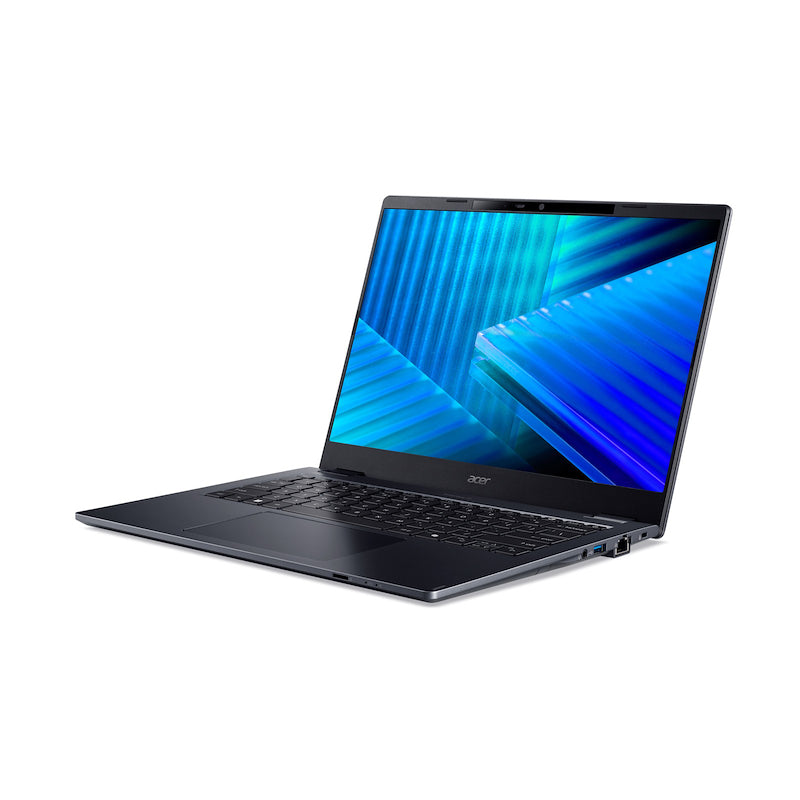 Acer TravelMate P4 TMP414-55-TCO-528B Intel Core Ultra 5 225U Laptop 35,6 cm (14") WUXGA 16 GB DDR5-SDRAM 512 GB SSD Wi-Fi 7 (802.11be) Windows 11 Pro Blau