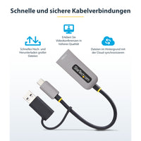 StarTech.com 2.5GbE USB C Ethernet Adapter mit USB-A Adapter, USB-C LAN-RJ45 Netzwerkadapter, USB 3.1 Typ-C 2.5Gb NIC, Thunderbolt & USB4 Kompatibel, Windows & Mac