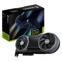 GIGABYTE AORUS GeForce RTX 5090 INFINITY 32G Grafikkarte – 32GB GDDR7, 512-bit, PCI-E 5.0, 2730 MHz Kern­takt, 3 × DP 2.1b, 1 × HDMI 2.1b, DLSS 4, GV-N5090AORUS IF-32GD