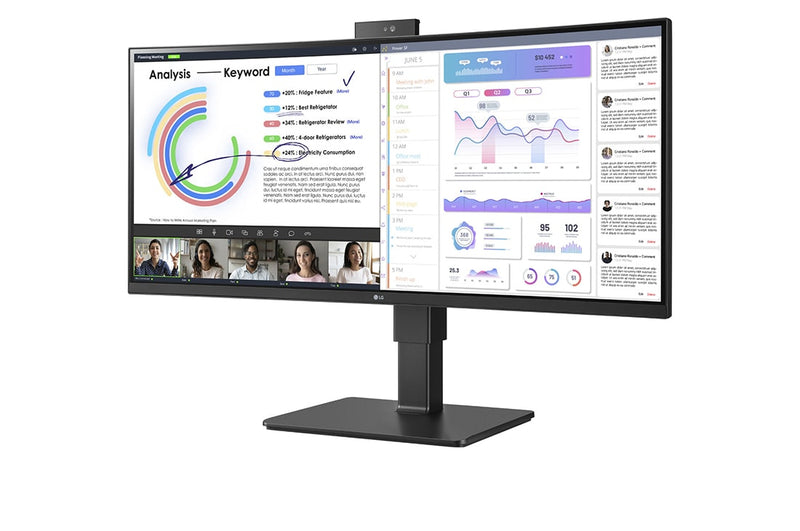 LG 34BQ77QC-B Computerbildschirm 86,4 cm (34") 3440 x 1440 Pixel UltraWide Dual Quad HD LCD Schwarz