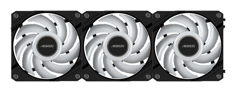 GIGABYTE AORUS EZ CHAIN FAN 120 (3-Pack) Hauptplatine Ventilator 12 cm Schwarz 3 Stück(e)