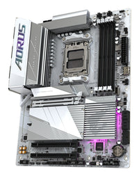 GIGABYTE B650E AORUS ELITE X AX ICE Mainboard - AMD Ryzen 9000er-Serie, 12+2+2 Phasen VRM, bis zu 8000 MHz DDR5 (OC), 1xPCIe 5.0 + 2xPCIe 4.0 M.2, 2,5 GbE LAN, WIFI 6E, USB 3.2 Gen 2