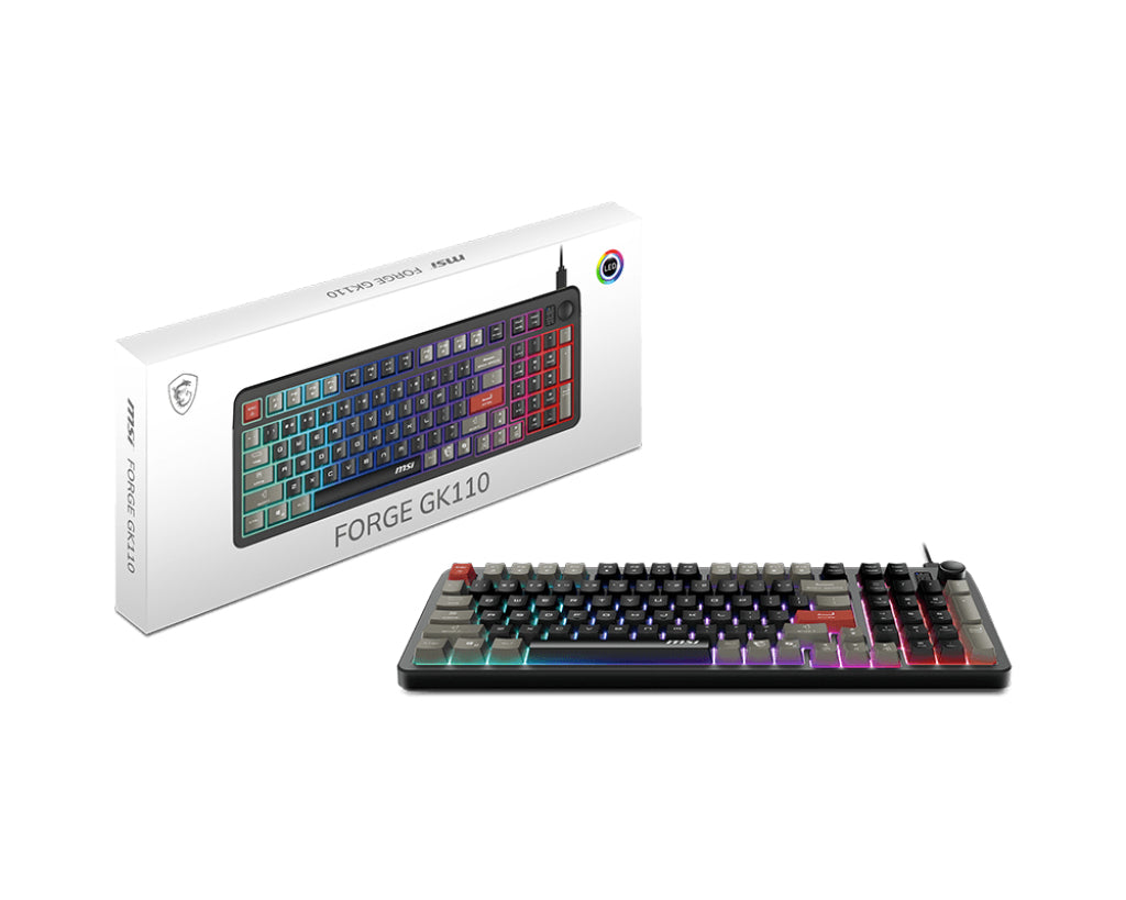 MSI FORGE GK110 FR Tastatur Gaming USB QWERTY US Englisch Schwarz
