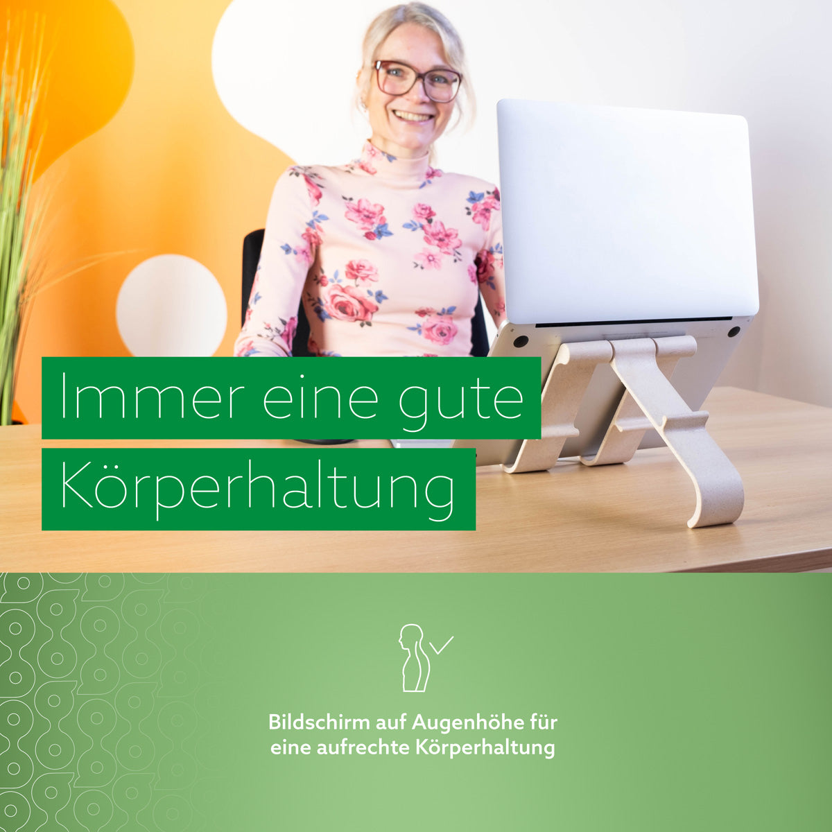 R-Go Tools Laptop- und Tablet-Ständer R-Go Treepod, ergonomisch und modular, verstellbar, biobasiert