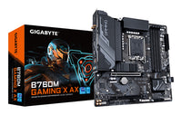 GIGABYTE B760M Gaming X AX Mainboard – Unterstützt Intel Core 14. Gen CPUs, 8+1+1 Phasen VRM, bis zu 7600 MHz DDR5, 2xPCIe 4.0 M.2, Wi-Fi 6E, 2.5GbE LAN, USB 3.2 Gen 2