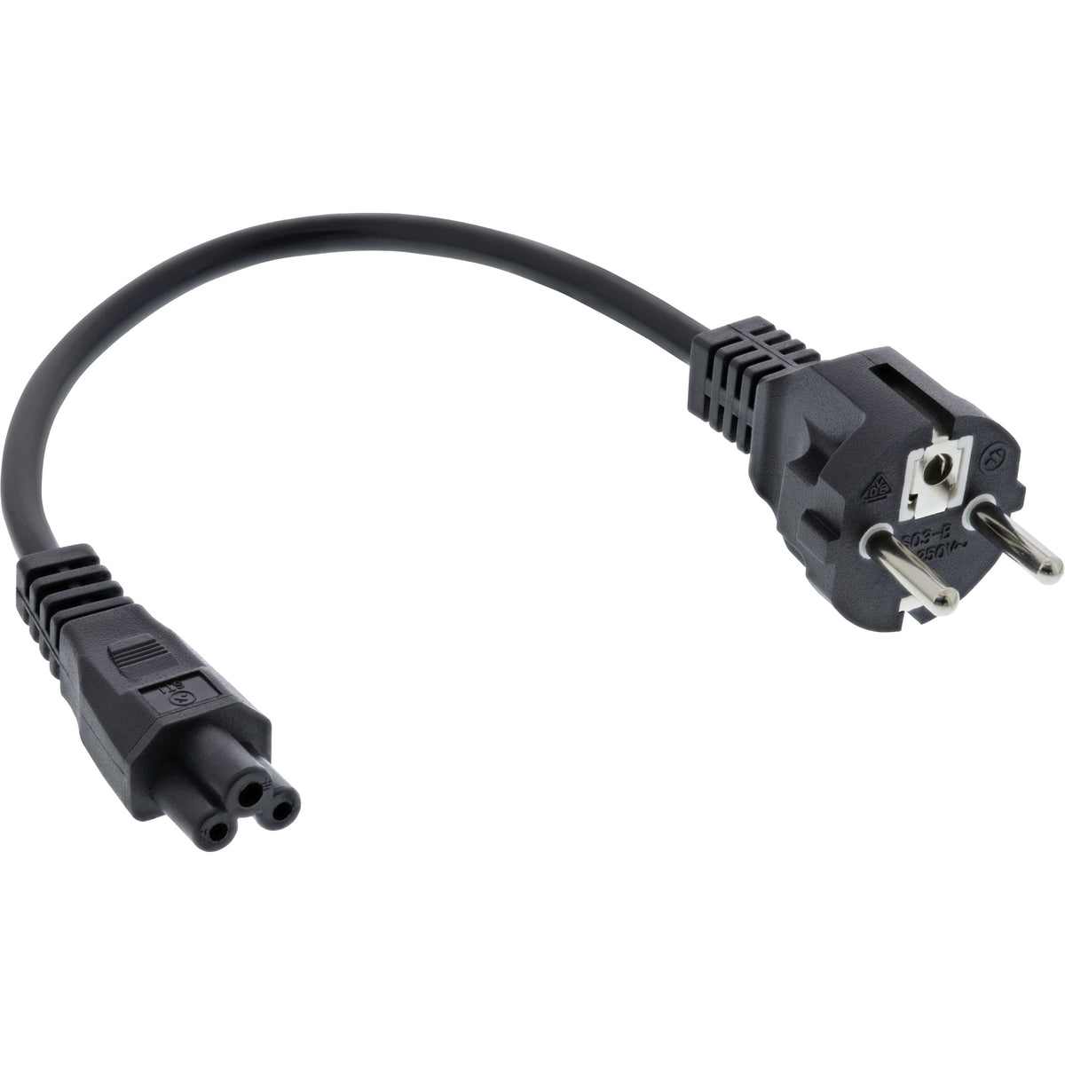 InLine Netzkabel für Notebook, 3pol Kupplung, schwarz, 3m