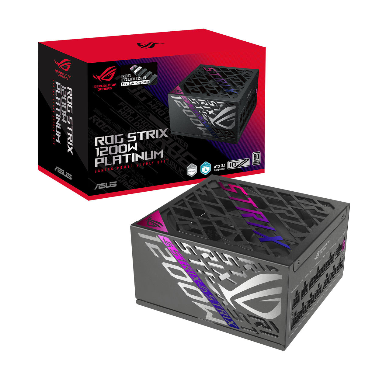 ASUS ROG -STRIX-1200P-GAMING-E Netzteil 1200 W 20+4 pin ATX ATX Schwarz, Mehrfarbig