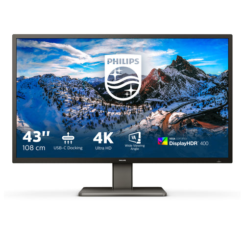 Philips P Line 439P1/00 Computerbildschirm 108 cm (42.5") 3840 x 2160 Pixel 4K Ultra HD LCD Schwarz