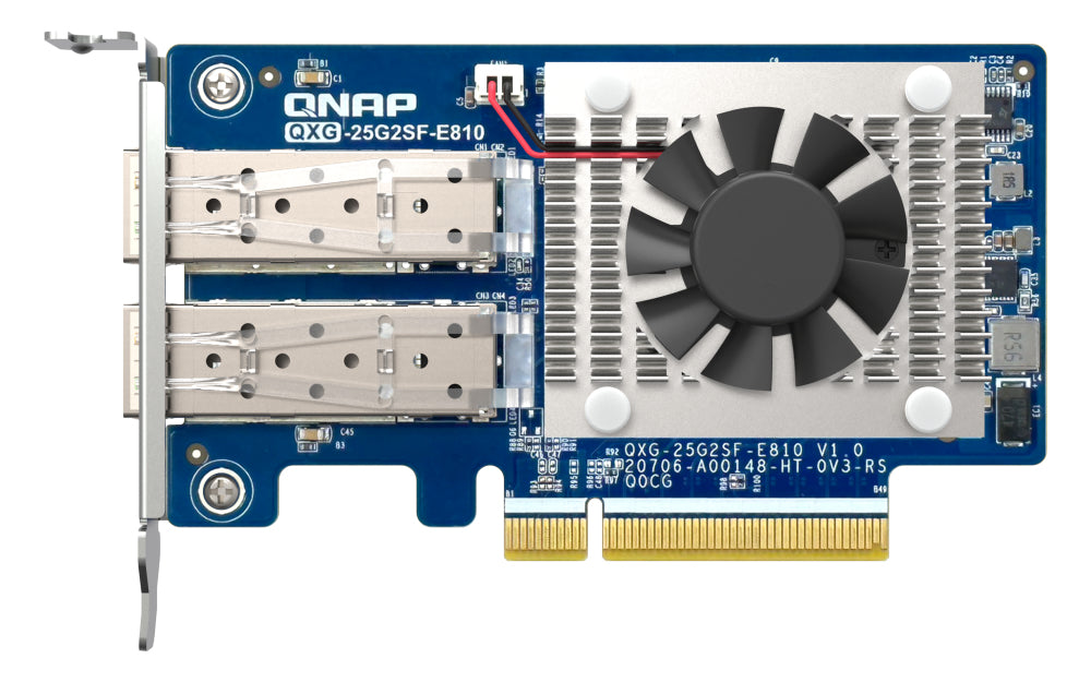QNAP QXG-25G2SF-E810 Netzwerkkarte Eingebaut Faser 25000 Mbit/s