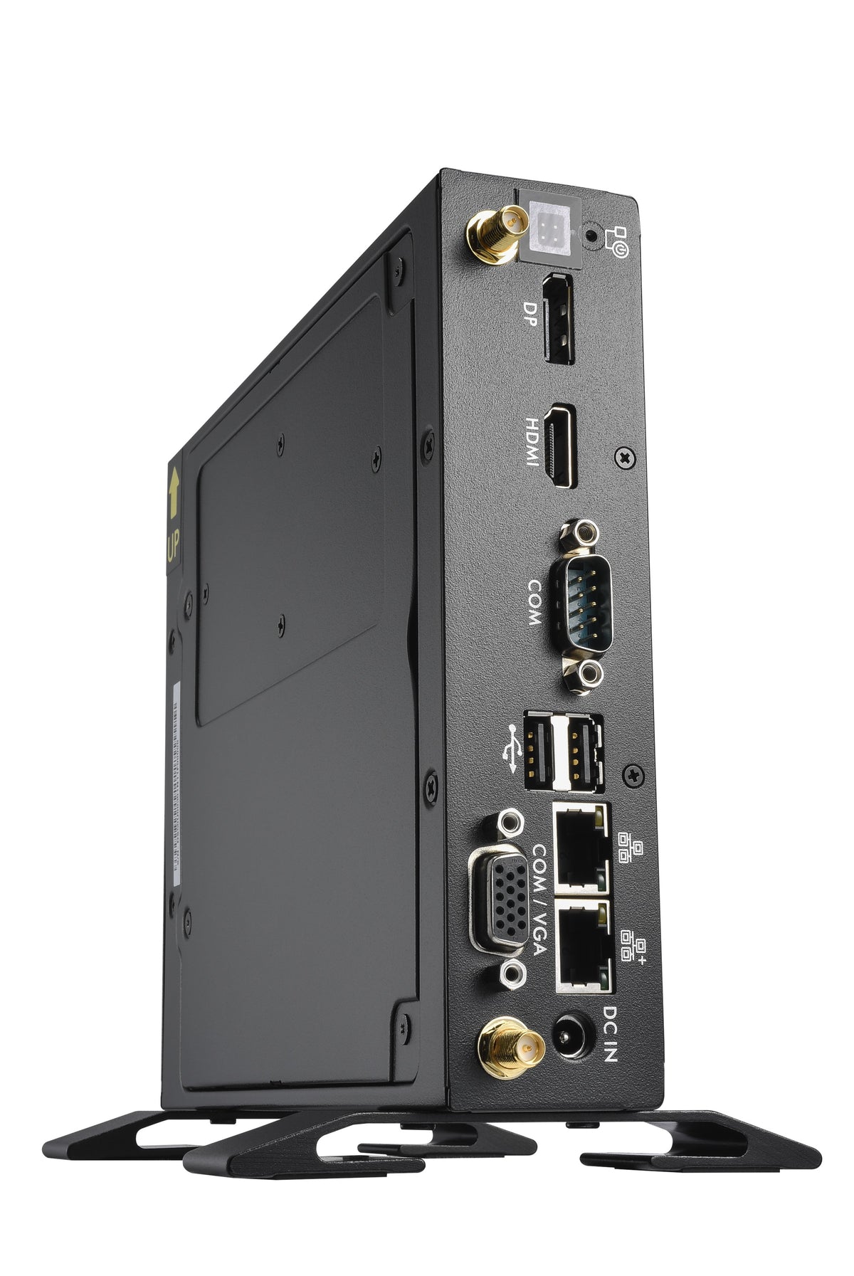 Shuttle POS System DS500, Celeron 7305, 8GB DDR5, 120 GB M.2 SSD (NVMe) 2x LAN (1x 2.5Gbit ,1x 1Gbit), 1xCOM,1xHDMI,1xDP, 1x VGA, lüfterlos, 24/7 Dauerbetrieb