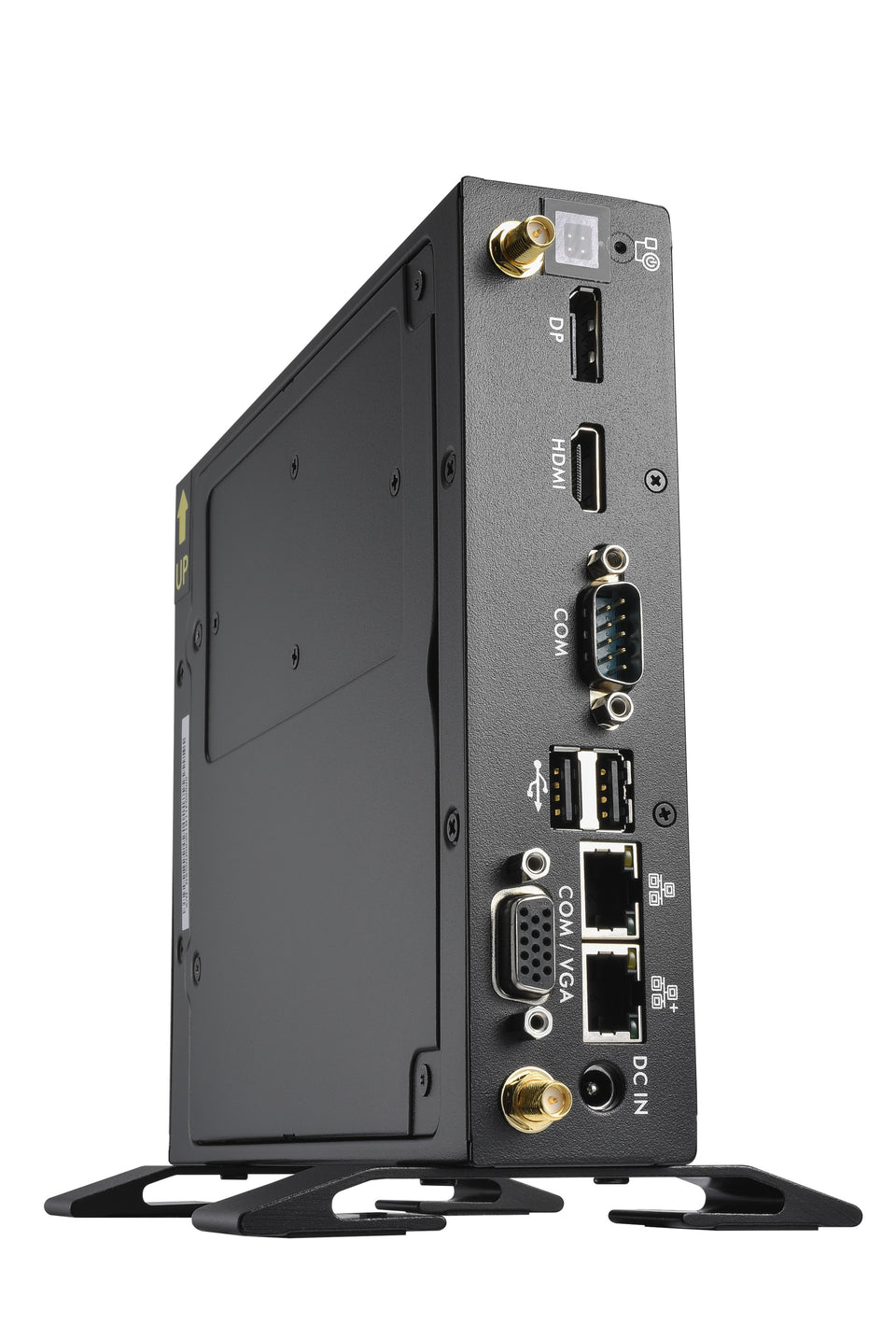 Shuttle POS System DS500, Celeron 7305, 8GB DDR5, 120 GB M.2 SSD (NVMe) 2x LAN (1x 2.5Gbit, 1x 1Gbit), 1xCOM, 1xHDMI, 1xDP, 1x VGA, fanless, 24/7 continuous operation