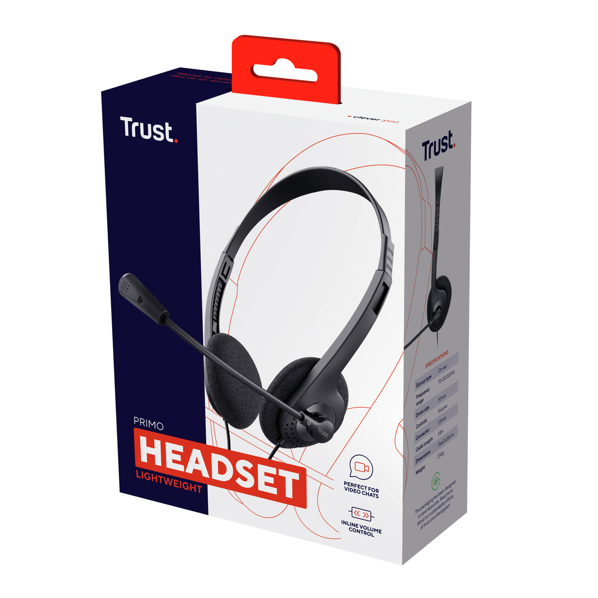 Trust 21665 Kopfhörer & Headset Kabelgebunden im Ohr Anrufe/Musik Schwarz