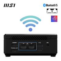 MSI Cubi N ADL-006DE Intel® N N200 4 GB DDR4-SDRAM 128 GB SSD Windows 11 Pro Mini PC Mini-PC Schwarz