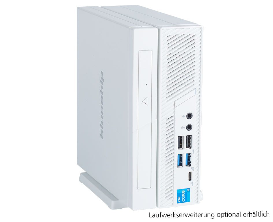 bluechip BUSINESSline S3137 *white* Intel® Core™ i3 Prozessor 14100 / bis zu 4.70 GHz, Windows 11 Pro, Intel® B760, 8 GB DDR5, 500 GB NVMe SSD, Intel® Wi-Fi 6E AX211, Bluetooth 5.3, Gigabit Ethernet, Intel® UHD Grafik