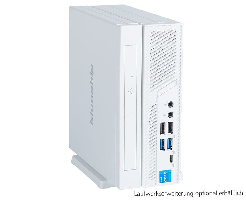bluechip BUSINESSline S3137 *white* Intel® Core™ i3 Prozessor 14100 / bis zu 4.70 GHz, Windows 11 Pro, Intel® B760, 8 GB DDR5, 500 GB NVMe SSD, Intel® Wi-Fi 6E AX211, Bluetooth 5.3, Gigabit Ethernet, Intel® UHD Grafik