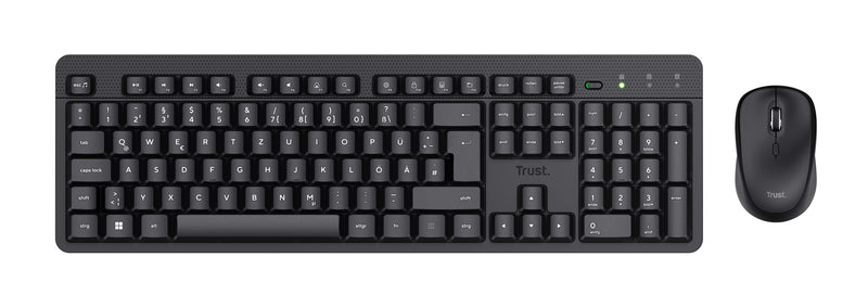 Trust TKM-360 Tastatur Maus enthalten Büro RF Wireless QWERTZ Deutsch Schwarz