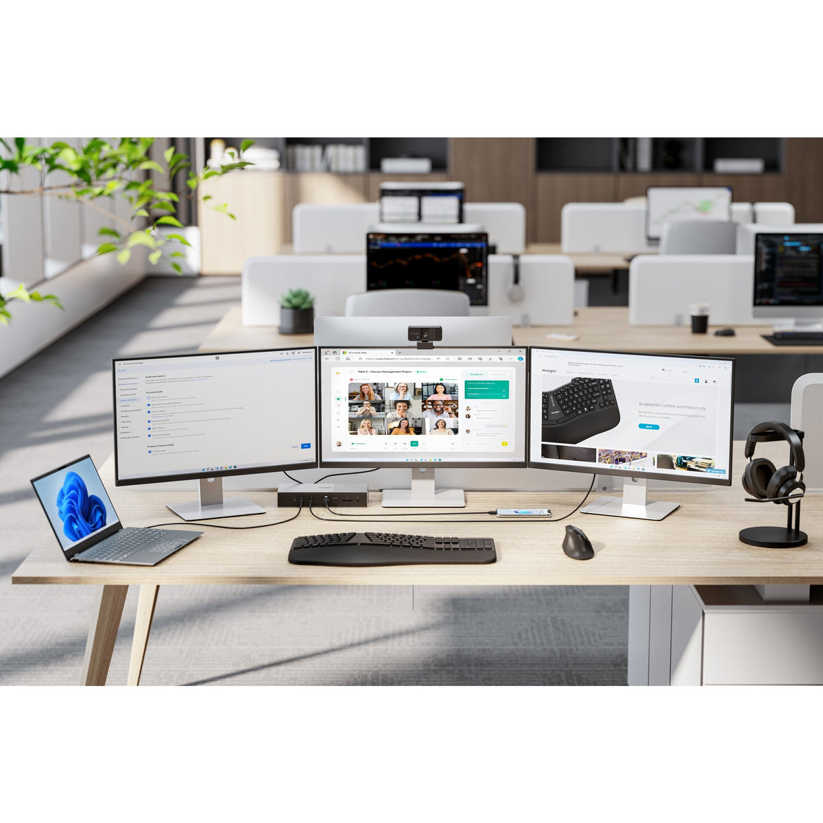 Kensington SD5000T5 EQ Thunderbolt 5 Triple 4K Dockingstation mit 140 W PD - Windows/macOS