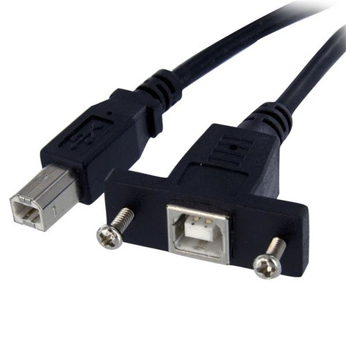 StarTech 3 ft Panel Mount USB Cable B to F/M
